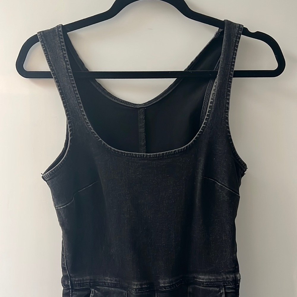 Free People denim jump suit